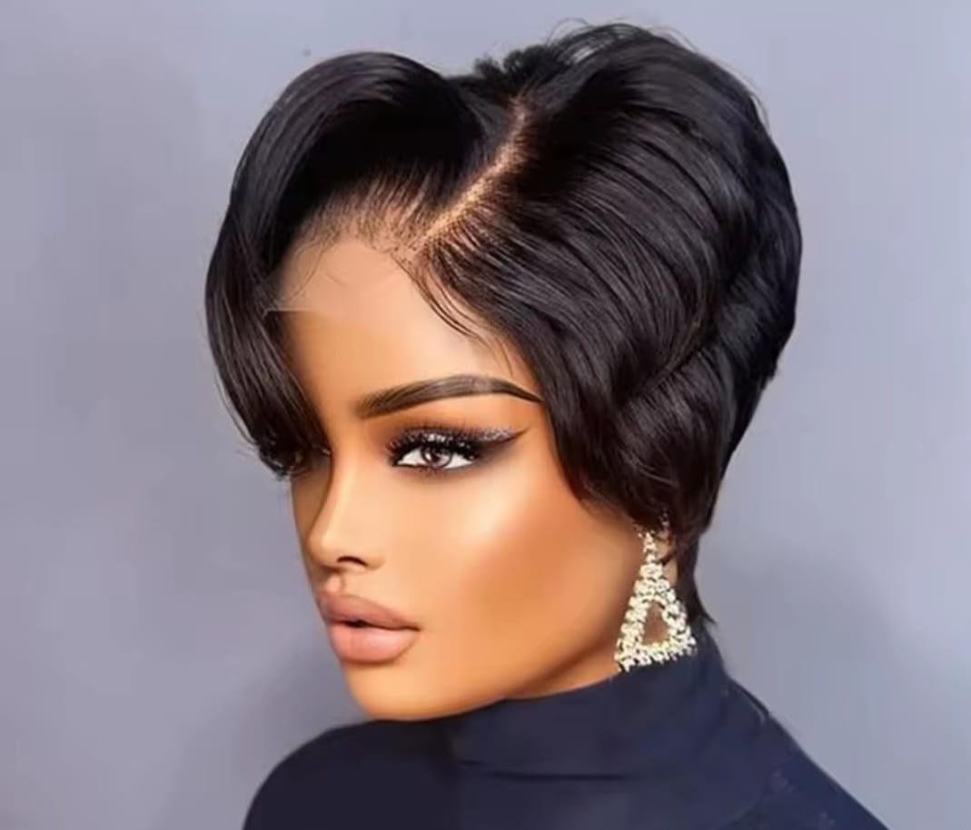 Ready-to-wear side-part pixie wig for sale